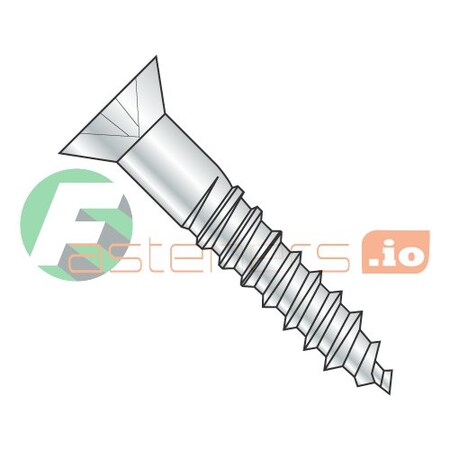 Newport Fasteners Wood Screw, #18, 3-1/2 in, Zinc Plated Steel Flat Head Phillips Drive, 300 PK 265580-300